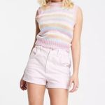 Top Shop Pastel Stripe Chunky Knit Sweater Vest Photo 2