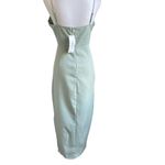 NWT CMZ 2005 Women’s V neck Spaghetti strap Midi Cocktail Dress 8/10 Mint Green Photo 2
