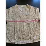 Gap V Neck Flowy Animal Print Shirt Womens Large Blouse Dolman SS Neutral Basic Photo 7