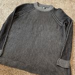 Lands' End Lands’ End Women Monochrome Striped Crewneck Sweater size medium 100%cotton Photo 0