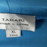 Tahari  Larry Levine XL Workwear Sleeveless Cowl Soft Shell in Turquoise Blue Photo 6