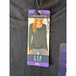 Gap  Soft Slub Scoop Neck T-Shirt Black Long Sleeve Shirt QLT49115 Women's XXL Photo 3