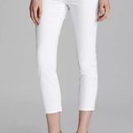 AG Adriano Goldschmied Womens The Stilt Cigarette Crop Jeans White Size 28 Photo 0