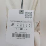 ZARA  Jumpsuit wide leg with cut out details size med in a ivory cream color Photo 6