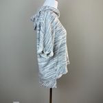 Dolan Left Coast Hoodie Sweatshirt Top M Gray Short Sleeve Dolman Frayed Trim Size M Photo 3