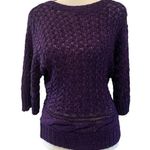Jennifer Lopez | Purple knit 3/4 length sleeve top Photo 0