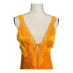 ZARA  Orange Contrasting Satin Effect Slip Dress Size M Photo 7