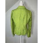 Charter Club Women’s 100% Linen Button Down Green Cardigan/Jacket Medium Photo 3