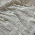 Cream Wool Silk Blend Gauze Scarf Wrap Shawl Large Lightweight Photo 3