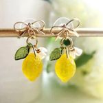 Lemon & Strawberry Earring Bundle Yellow Photo 0