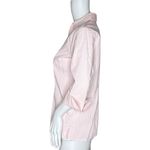 Lands' End Shirt Womens 4 Petite Pink White Stripe Button Up Preppy Nautical Photo 2
