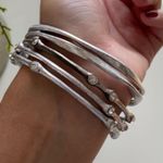 Silver Bangle Bracelet Set Of 5 Photo 3