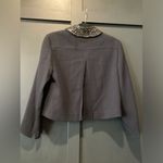 Akris Punto  LIGHTWEIGHT embellished collar metal button black wool blazer Jacket Photo 13