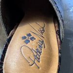 Patricia Nash  floral metallic tooled mule stacked heal leather sole W7 Photo 6