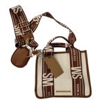 Steve Madden NWT  BWebber Canvas Satchel Bag Cream Natural Crossbody Logo Strap Photo 1
