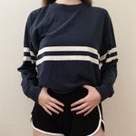 Brandy Melville navy blue striped sweatshirt Photo 1