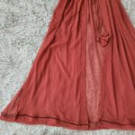 Abercrombie & Fitch Abercrombie & Fitch Short Sleeve Duster Length Kimono Red One Size Fits Most Photo 2