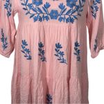 J. Marie Madeline Pink Embroidered Boho Swing Mini Dress – Size Small Photo 4