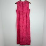 SPENSER JEREMY Pink Floral Print Silk Maxi Dress Sheath Evening Formal Size 12 Photo 9