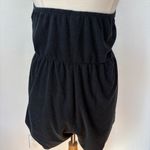 Wild Fable Solid Black Towel Material Cut Out Swim Cover Halter Romper Photo 2