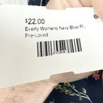 Everly Romper Women Size M Off Shoulder Mini V Neck Blue Floral Summer Casual Photo 3