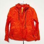 Free People  Jacket Women Medium Parachute Festival Windbreaker Orange Packable Photo 0
