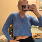 Target Blue Cropped Sweater Photo 0