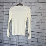 Vintage Lauren Ralph Lauren Zip Shoulder Ribbed Top White Y2K Preppy Streetwear Size M Photo 9