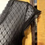 Old Navy  Black Sheer Lace V-Neck Top Photo 3