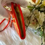 Coach RARE  Poppy Flower Signature Sequin Coral Patent Leather Photo 7