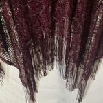 INC International Concepts: Wine Colored Knit Shimmering Shawl Photo 5