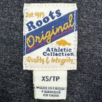 Roots | XS | Gray Slim Fit Crew Slit V-Neck Kanga Pocket Beaver Logo Sweatshirt Photo 2