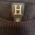 Vintage H Hilfiger Angora Navy and Lime Short Sleeve Sweater Blue Size L Photo 2