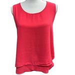 Vintage True Light‎ Tracy Coral Red Draped Back Sleeveless Top Womens M USA Made Pink Size M Photo 0