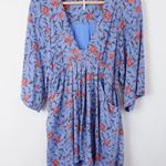 Free People Blue Floral Tunic/mini dress small Photo 0
