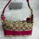 Coach y2k Legacy Stripe Signature Canvas Mini Purse Shoulder Bag Wristlet Photo 1