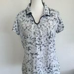 Nike Cream Fitted Polo Blouse Photo 3