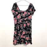 Hot Topic  Moth Floral Dress Black Gray Rose Bug Bugs Short Sleeve Mini Fit Flare Photo 10