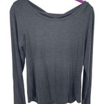 Athleta Womens Long Sleeve Shirt Pullover Cutout Back Stretch Gray Size XS Photo 0