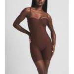 SKIMS NWT  ZONED UNDERWIRE MID THIGH BODYSUIT COCOA - LARGE Photo 1