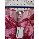 Kathy Ireland Floral Print Pleated Long Sleeve Blouse Top Women Size L Photo 2