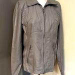 Style & Co . Women's Leather looking Jacket in Gray Photo 0