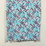 Saint James Atelier Women's Teal & Navy Leaves Jersey Knit Dress Size 6 Photo 5
