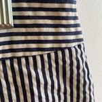 Sandro  Seersucker Navy and White Stripe Mini Skirt 100% Cotton Photo 1