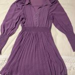 ZARA purple pleated dress Photo 1