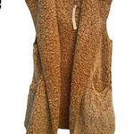Love Tree  Faux Fur Hoodie Vest Brown M NWT Photo 0