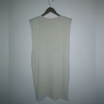 ZARA  L Cotton Sleeveless Crew Neck Sheath Dress in Khaki New! Photo 3
