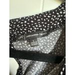 Adrianna Papell  Womens Romper Sz L Black White Pants‎ Ruffle Sleeveless Photo 3