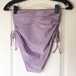 Andrea Iyamah Bikini Bottoms Menasa High-Rise Medium-Cut Shimmer Lilac S NWT Photo 3