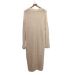 Free People Wouldn't Knit Be Nice LongLine Ivory open front Cardigan L Photo 2